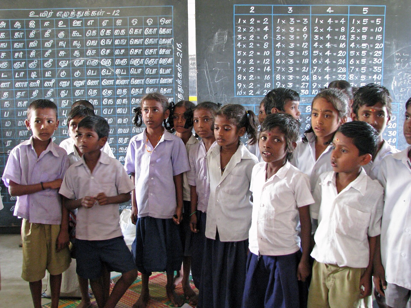 Children in an Indian school classroom