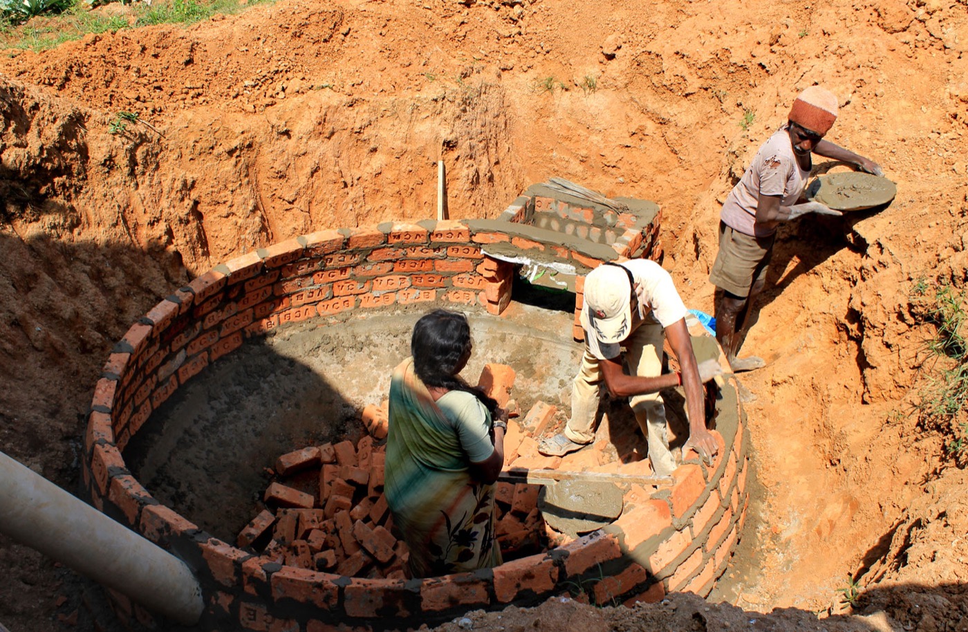 A biogas digester plant