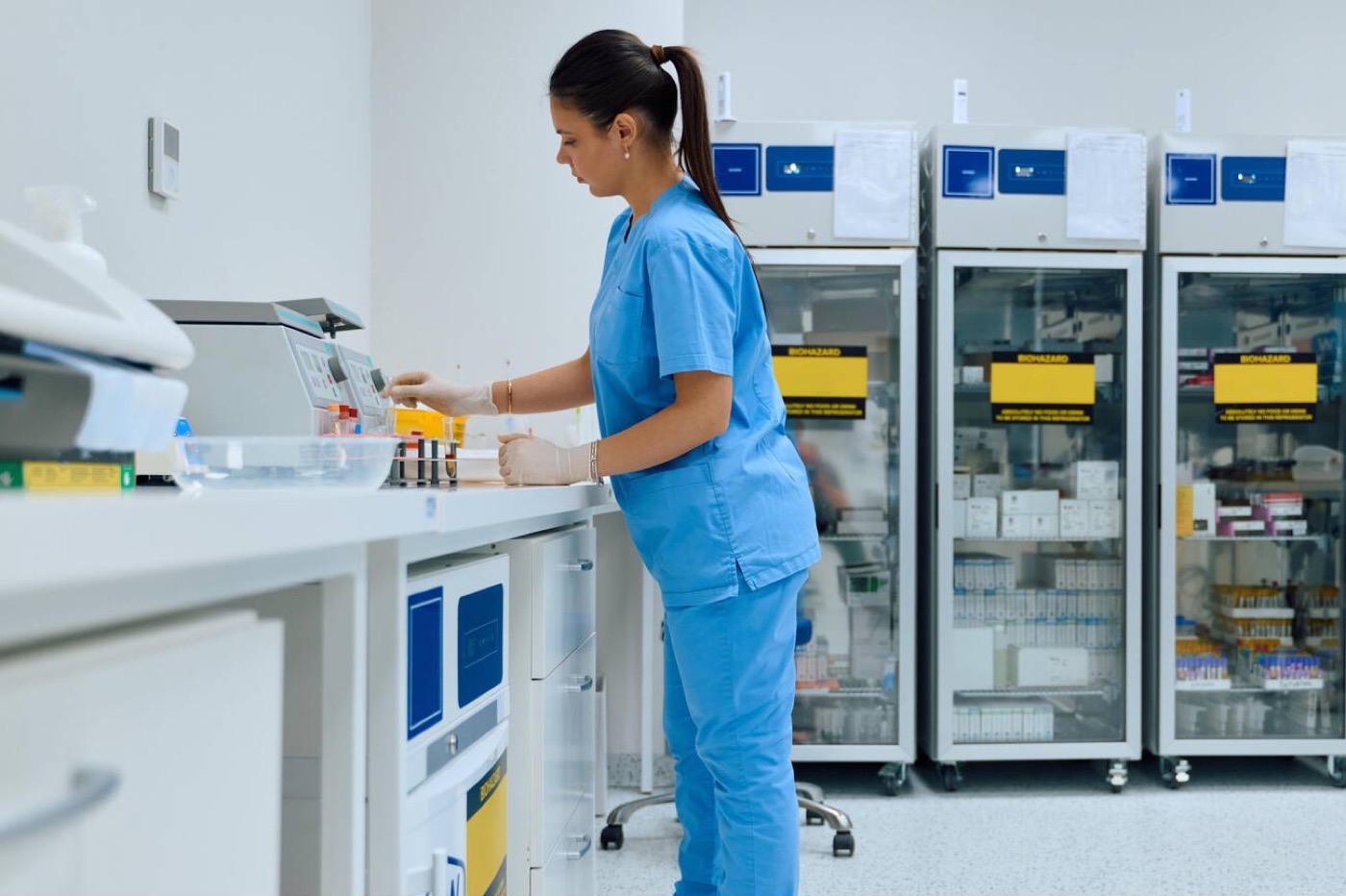A clinical pathology laboratory in India