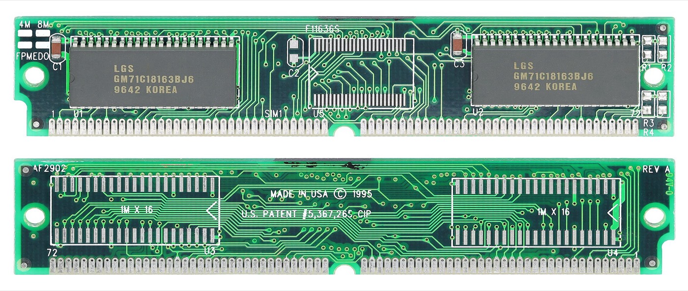 A DRAM memory module of the kind CXMT manufactures