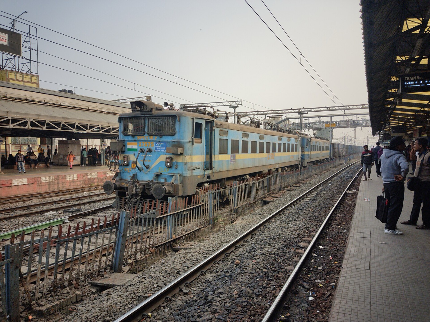 A multi-track railway line in India