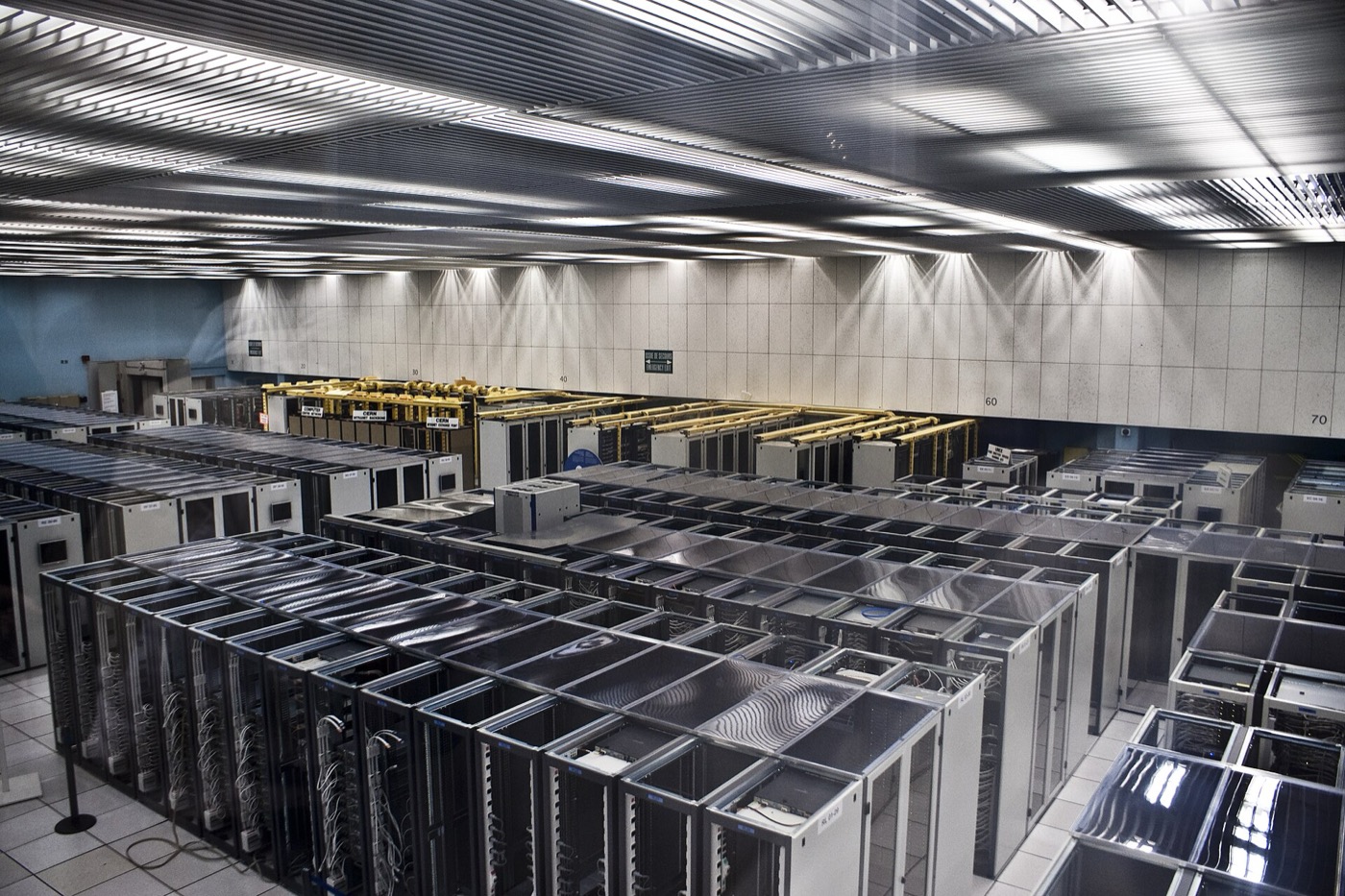 Server racks in a data centre