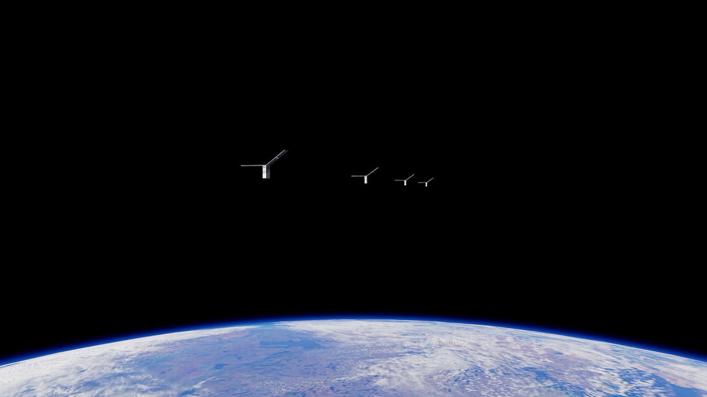 A navigation satellite of the kind that forms the NavIC constellation